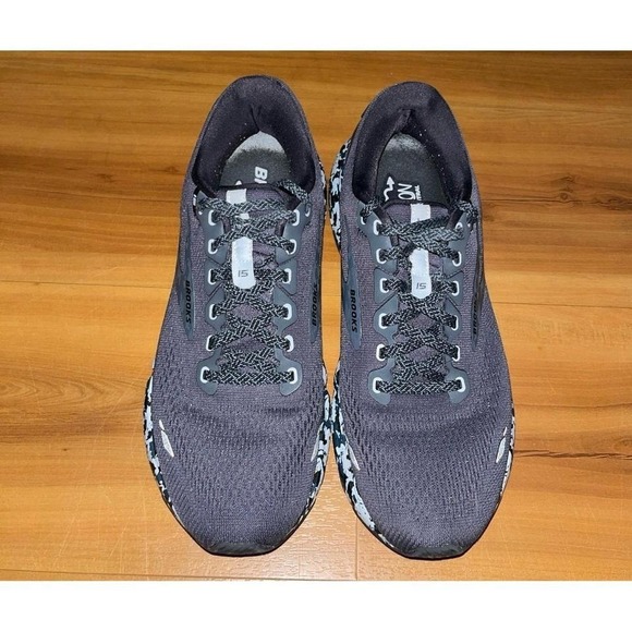 Mens Brooks Ghost 15 Road Running Charcoal Athletic Sneakers Shoes - Picture 3 of 6